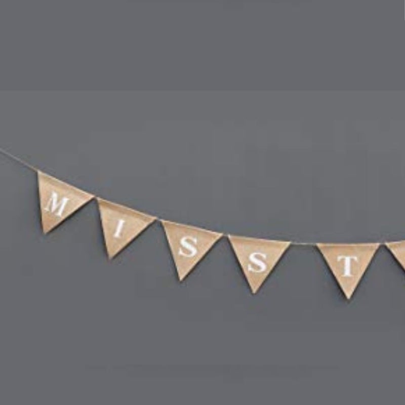 Boston Miss to Mrs Banner - bridal shower - Miss to Mrs Bunting Garland - Engaged Garland - Bridal Shower D?cor - Burlap Rustic Shower Sign - Bridal Shower Banner - hen party - Image 5