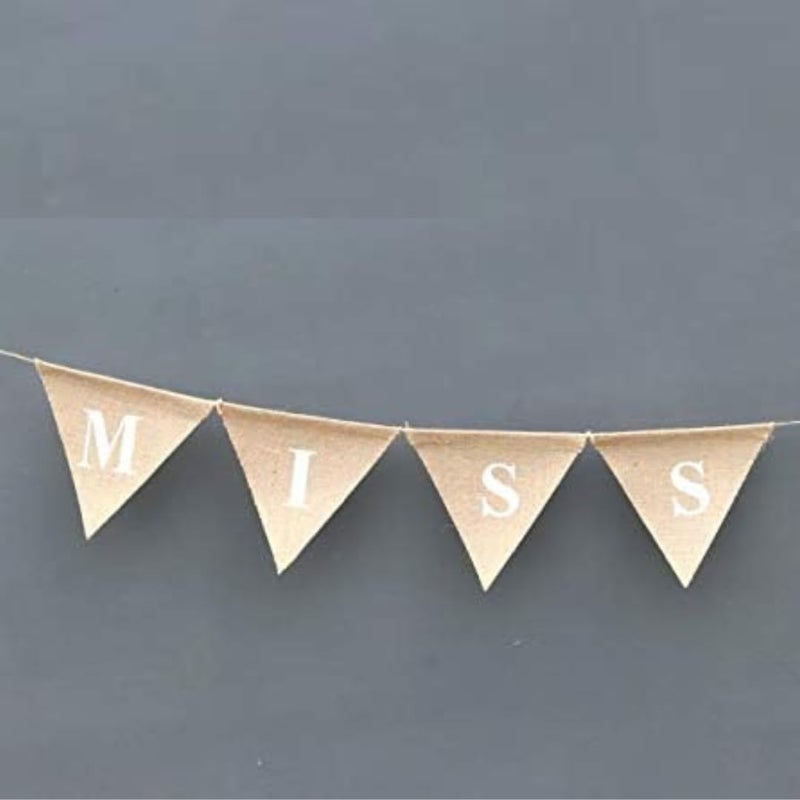 Boston Miss to Mrs Banner - bridal shower - Miss to Mrs Bunting Garland - Engaged Garland - Bridal Shower D?cor - Burlap Rustic Shower Sign - Bridal Shower Banner - hen party - Image 4