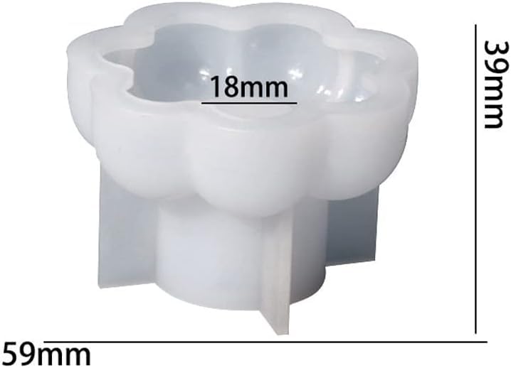 FirstTry Taper Candle Holder Resin Mold I 3D Round Polka Dot Shape Candlestick Epoxy Casting Silicone Mould I Concrete Molds I for DIY Handmade Plaster Lipstick Pen Holder Flowers Plants Décor (A) - Image 2