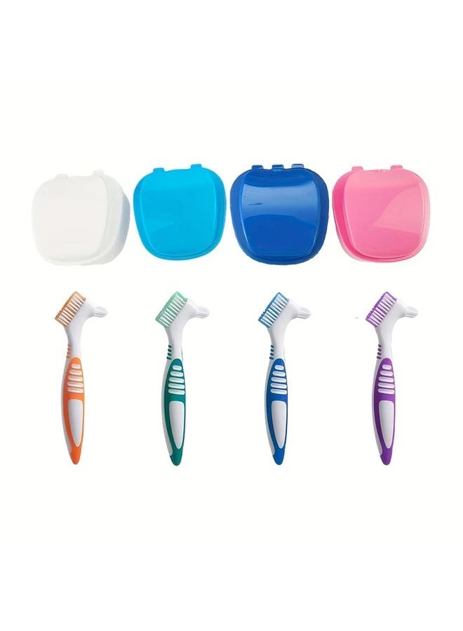 عدة تنظيف الأسنان الزرقاء على شكل تفاحة مع صندوق تخزين مهوي محمول - Image 5