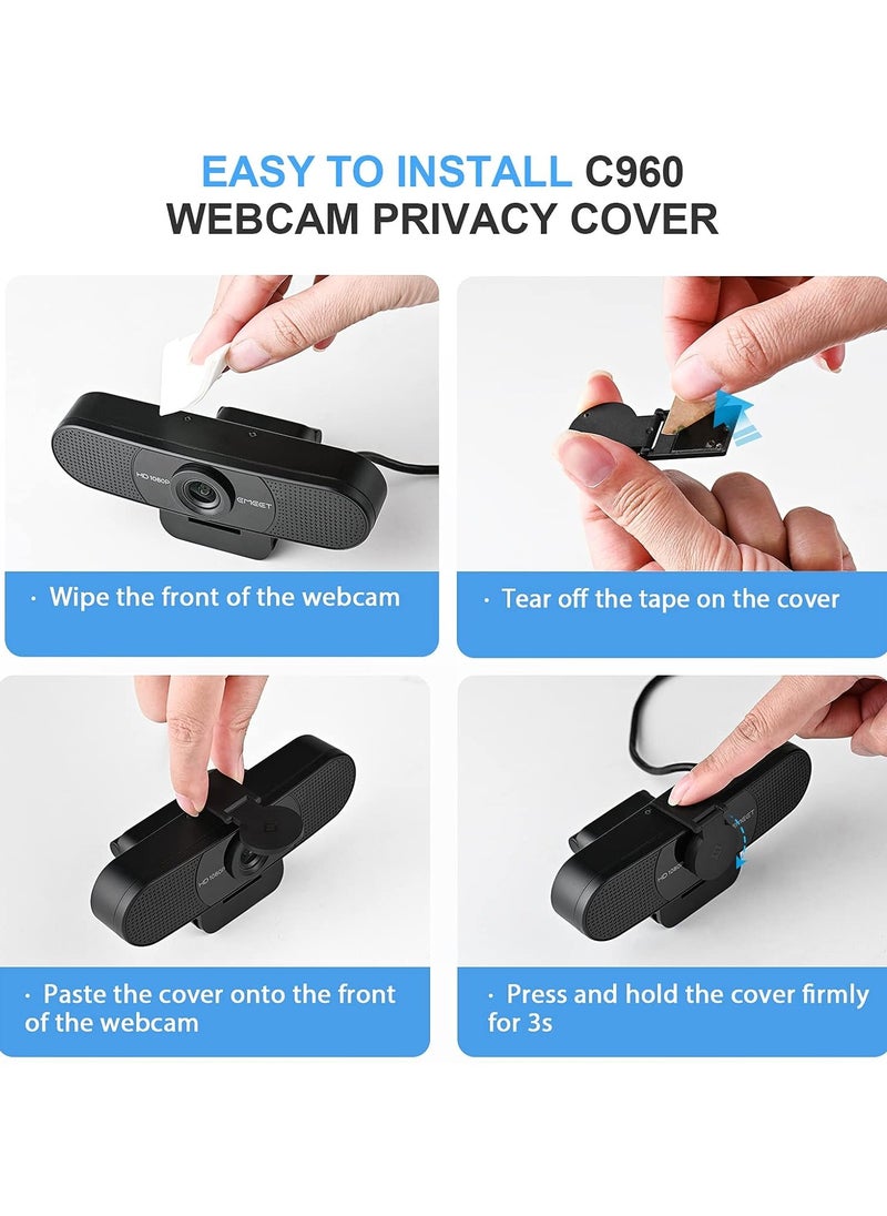 eMeet - EMEET 1080P Webcam with Microphone, C960 Web Camera, 2 Mics Streaming Webcam, 90°FOV Computer Camera - Image 1