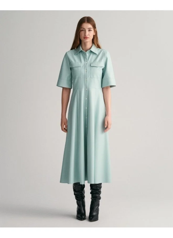 GANT Gant Faux Leather Shirt Dress