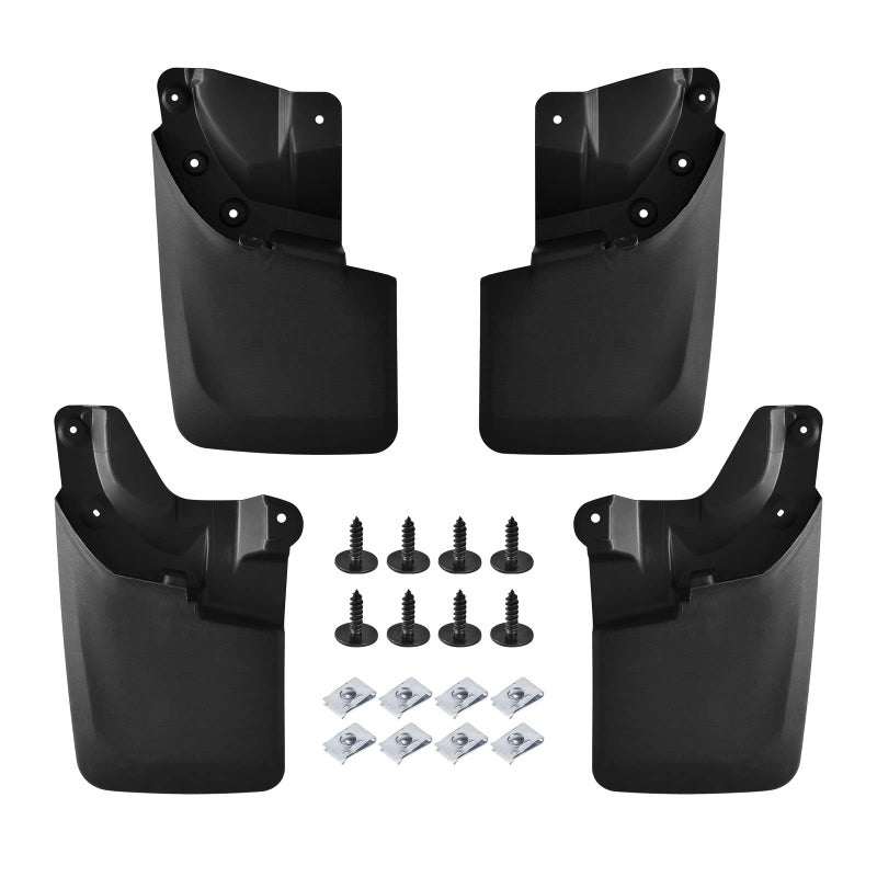 SPEEDWOW Mud Flaps Splash Guards Fit for 20162022 Toyota Tacoma with Fender Flares Except SR ModelsFront and Rear Mudflaps Splash Guards 4PieceSet No Drilling Required