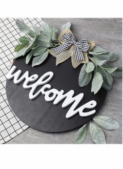 Y&D Welcome Wreath Sign, Sign for Farmhouse Front Porch Decor, Rustic Home Door Hangers with Premium Greenery, Hanging Housewarming Decoration  - Image 5