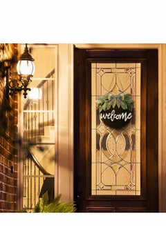 Y&D Welcome Wreath Sign, Sign for Farmhouse Front Porch Decor, Rustic Home Door Hangers with Premium Greenery, Hanging Housewarming Decoration  - Image 3