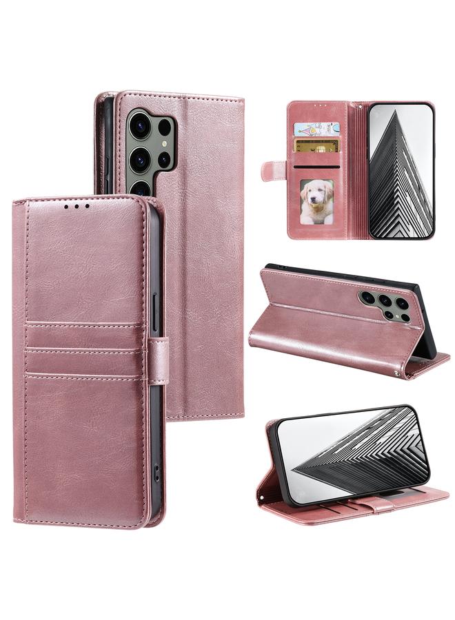S-TOP Case For Samsung Galaxy S25 Ultra 5G Simple 6-Card Wallet Leather Phone Case - Image 1