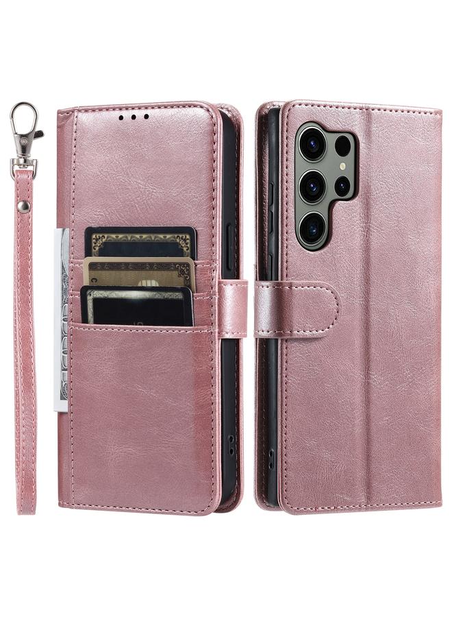 S-TOP Case For Samsung Galaxy S25 Ultra 5G Simple 6-Card Wallet Leather Phone Case - Image 2