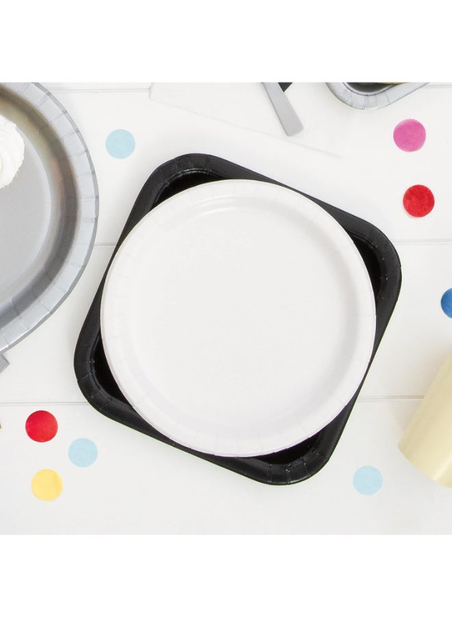 Unique 8 أطباق بيضاء لامعة 9'' - Image 2