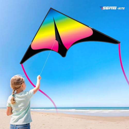 SGftre 3 Piece Set Butterfly Delta Octopus Kites for Kids and Adults，Easy to Fly for Outdoor Adults Children Line Kite for Kids Toy (Green Dragon+ Delta+Octopus Blue, 3) - Image 5