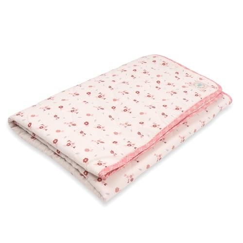 TIDY SLEEP Waterproof Baby Messy Mat | Multipurpose Splash Mat for Under High Chair, Art & Craft, Feeding, Playtime | Anti-Slip, Easy Clean, Foldable | 95x95 cm | Blossom Pink - Image 2
