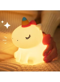 ARNOTEC Kids LED Cute Unicorn Night Light, Silicone Rechargeable Night Light - 3 Level Dimmable Bedside Touch Lamp, Baby and Toddler Bedside Lamp, Great Gift for Boys Girls and Kids  - Image 4