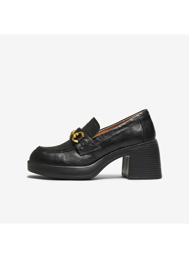 Tata Women's Shoes  Spring New Black Loafers Thick Sole Black Size 39 - Image 2