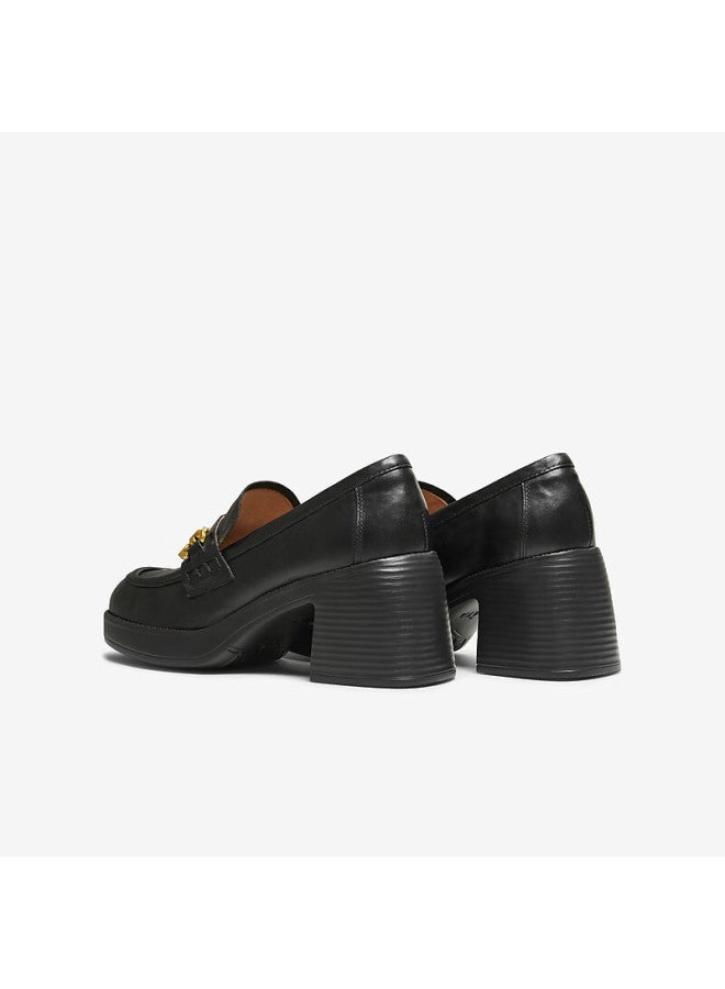 Tata Women's Shoes  Spring New Black Loafers Thick Sole Black Size 39 - Image 4