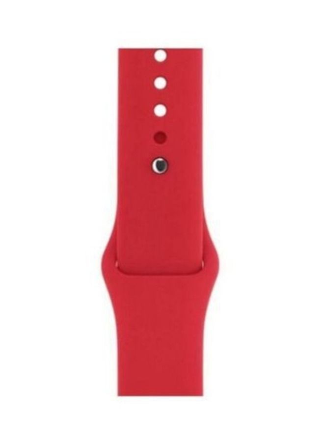 Replacement Watchband For Apple Watch Series 7 45mm / 6 / SE / 5 / 4 44mm / 3 / 2 / 1 42mm 42/44mm Red - Image 1