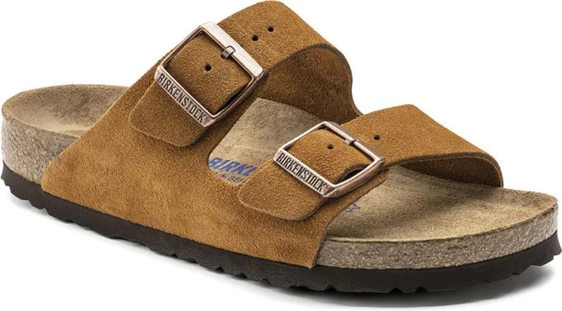 BIRKENSTOCK Arizona Bs Sole and Belt Genuine Leather Slippers