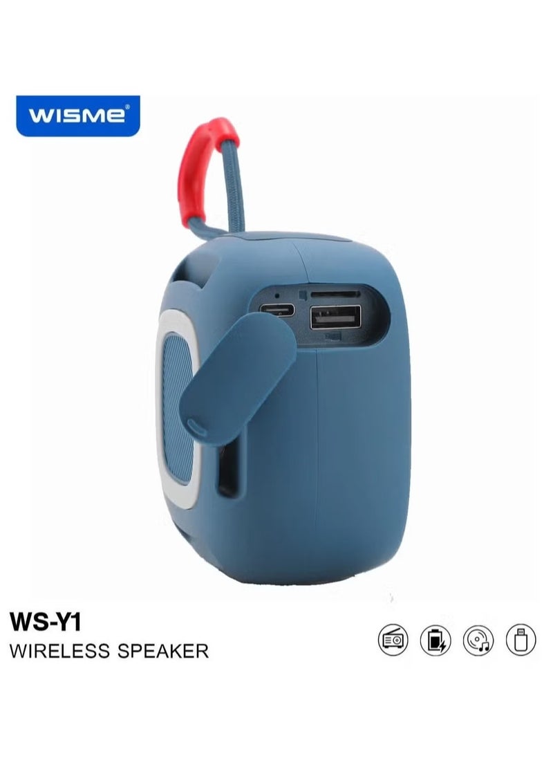 WISME WS-Y1 Portable Wireless Bluetooth Speaker with Superior Sound Quality -- Multi-Functional Button Control, and Convenient Strap Black  - Image 4