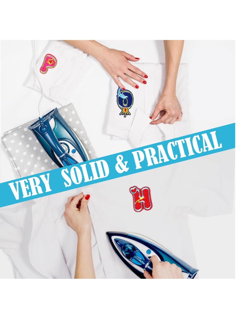 Excefore Iron on Letter A-Z, 26 Pcs Letter Iron on Patches, Sew on Alphabet Patches, Letter Patches For Backpacks, Fabric Embroidered Patch, Alphabet Patches For Clothing And DIY Craft Sewing - Image 4