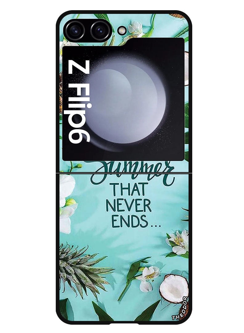 Theodor Protective Case Anti Scratch Shock Proof Bumper Cover For Samsung Galaxy Z Flip 6 Summer That Never Ends - Image 1