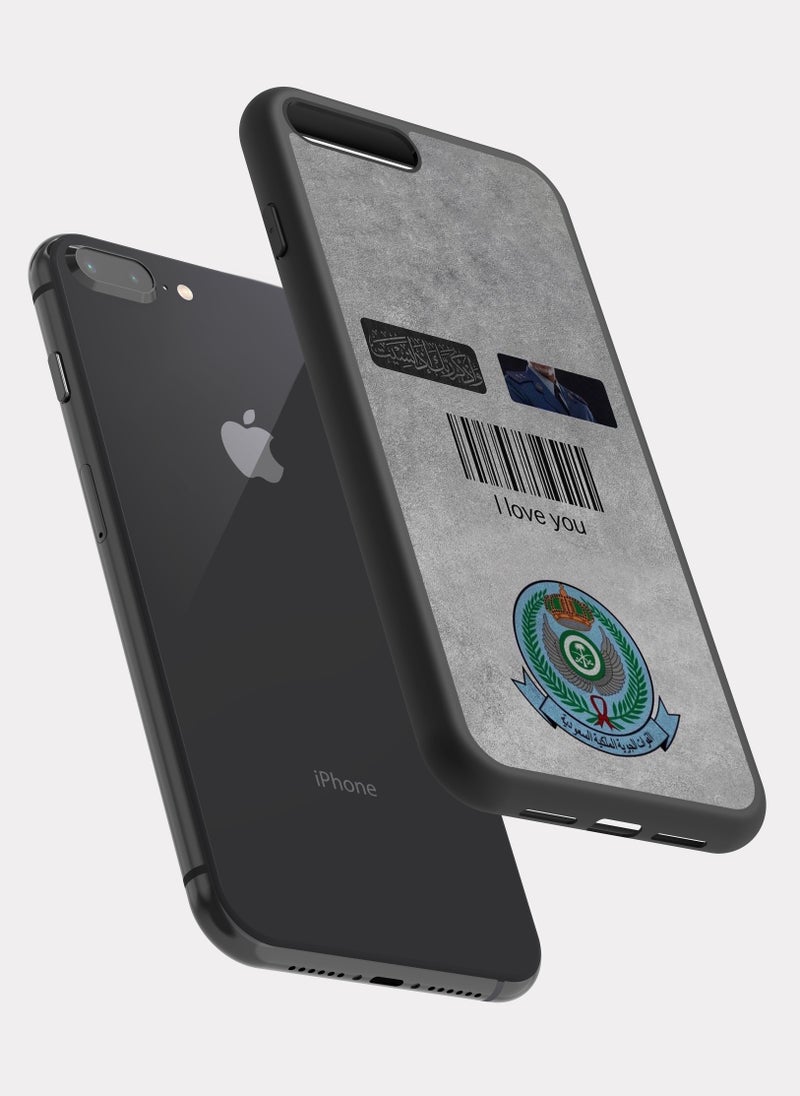 بكسلات كفر ايفون 8 بلس القوات الجوية الملكية السعودية رمادي - Image 2