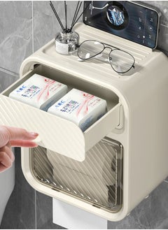 Raxoom Modern Waterproof Wall-Mounted Bathroom Tissue Box Stylish & Space-Saving Large  - Image 3
