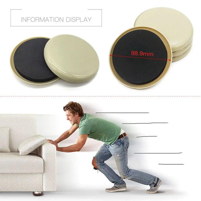 DIY Crafts DIY Crafts Furniture Slider Leather Vinyl Car Boat Bike Seat Home Furniture Slider Kit, 4 Pcs Multicolor - Image 2