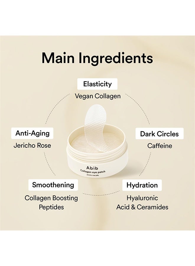 abib Collagen Eye Patch Jericho Rose Jelly 60 Patches, Korean Under Eye Patches for Puffy Eyes and Dark Circles, Anti-Wrinkle, Collagen, Caffeine, Niacinamide, Ceramide, Antioxidant, Skin Care - Image 5
