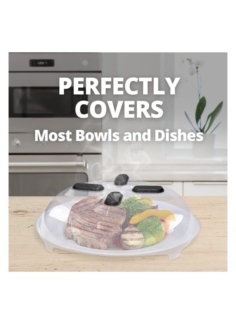 Excefore - Magnetic Microwave Cover for Food Microwave Splatter Cover Clear Plate Dish Covers for Microwave Oven Cooking Anti-Splatter Guard Lid with Steam Vents BPA Free - Image 1