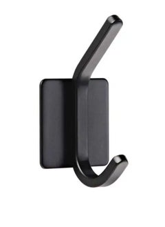 Zalcoon Towel Hook - Self Adhesive Hooks Bathroom Hooks Stainless Steel Robe Coat Hook 6-Packs (Black)  - Image 2