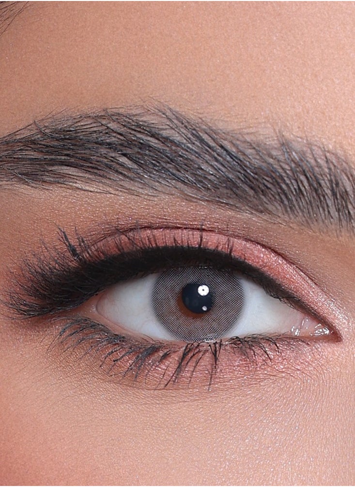 3D Colors 3D Color Contact Lenses - Monthly Gray Lenses - Pair in Box with Lens Case  - Image 1