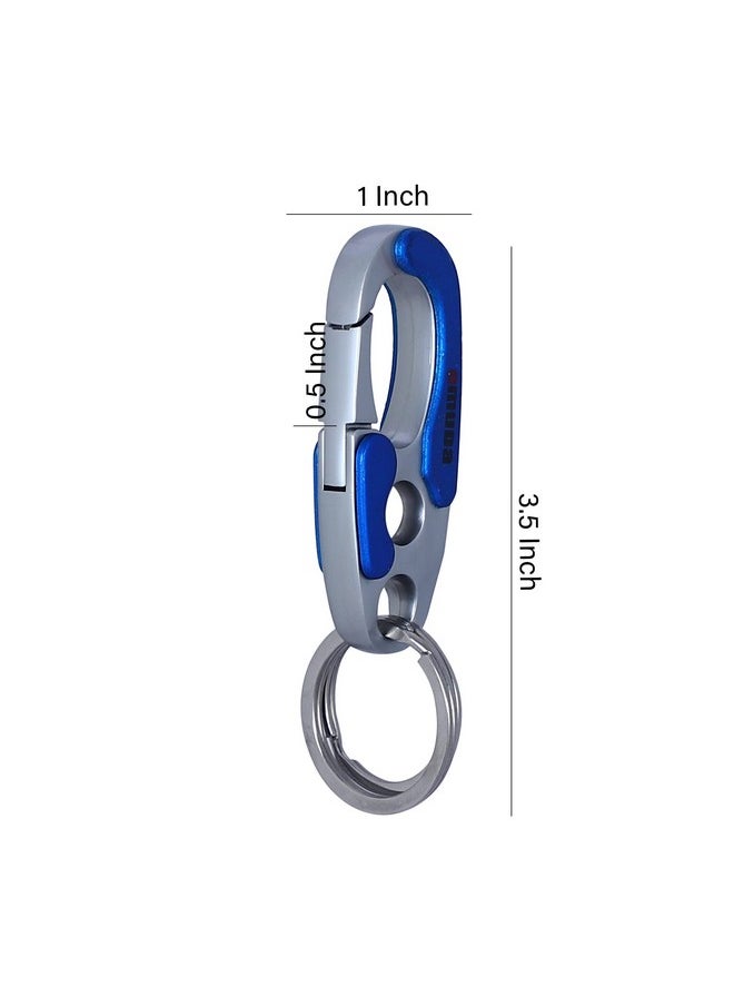 TechPro Antique Hook Locking Silver Metal Key Ring Key Chain For Gift Boys Girls & Friends  - Image 4