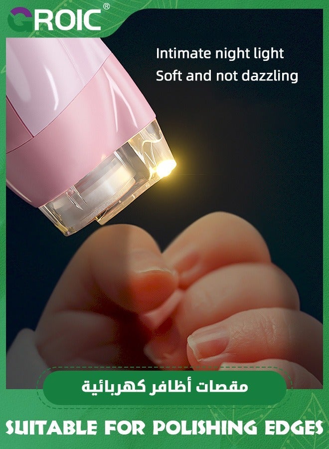 GROIC Electric Baby Nail Trimmer,Safe and Easy Trimmer, Clippers,Nail Filer Buffer,Trim Polish Grooming kits for Newborn with 7 Grinding Heads,Kids Toes Fingernails Care Trim - Image 5