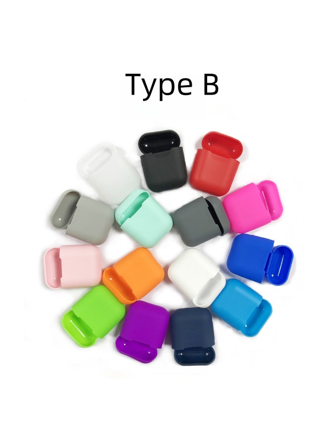 Generic - Suitable For Airpods 2/3/pro 4/5/6 Generation Silicone Case Protective Case Apple Bluetooth Headset Protective Case-Color:Airpods 3 (Model D)-Applicable Model:Black - Image 1