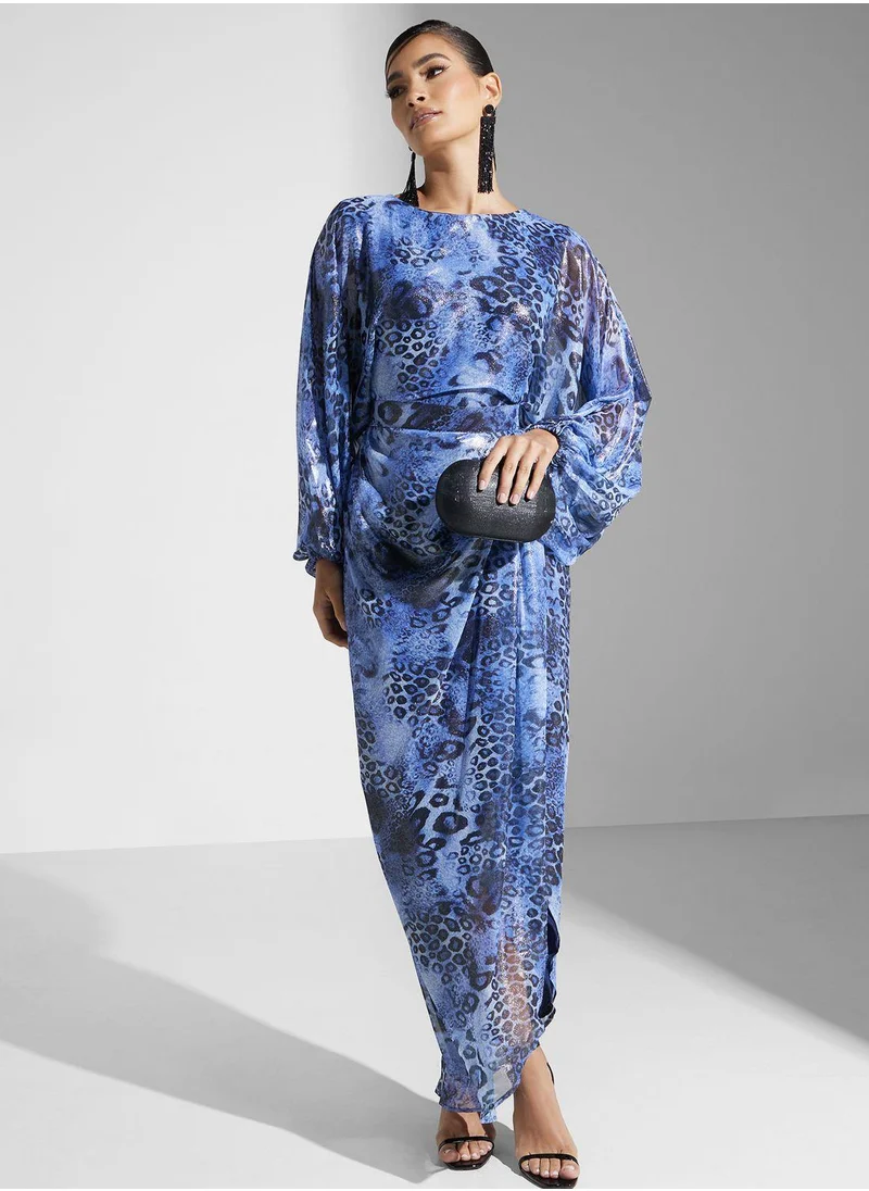 جولدن ابل Puff Sleeve  Dress