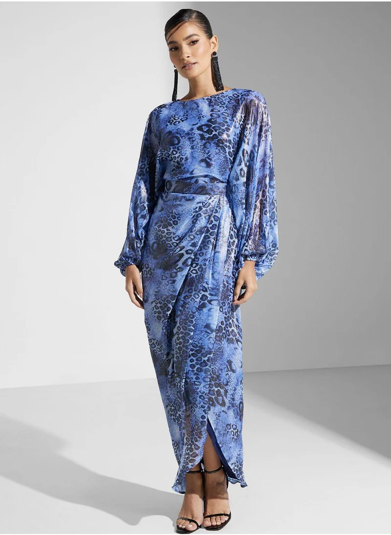جولدن ابل Puff Sleeve  Dress