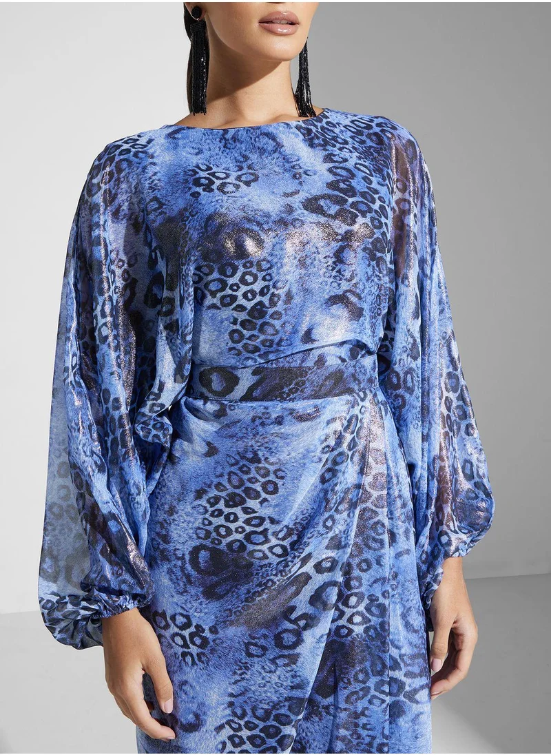جولدن ابل Puff Sleeve  Dress