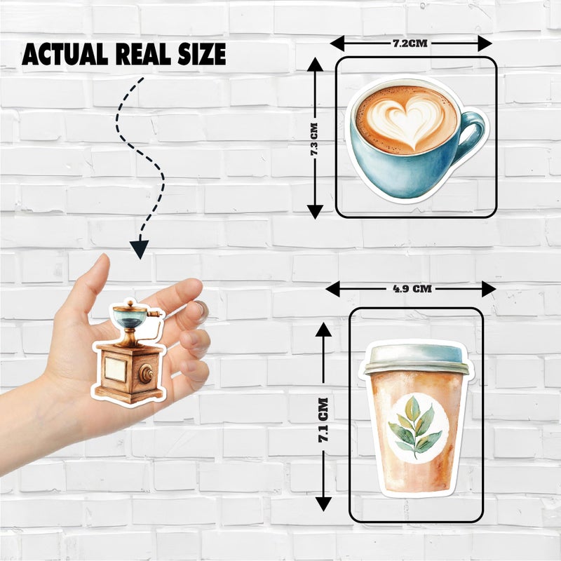 Coffee Fridge Magnets Set – Aesthetic Coffee-Themed Magnets with Cups, Beans, Quotes & Cozy Café Vibe for Refrigerator, Kitchen Decor, Office, 3MM Thickness, Modern Home Decoration - Image 3
