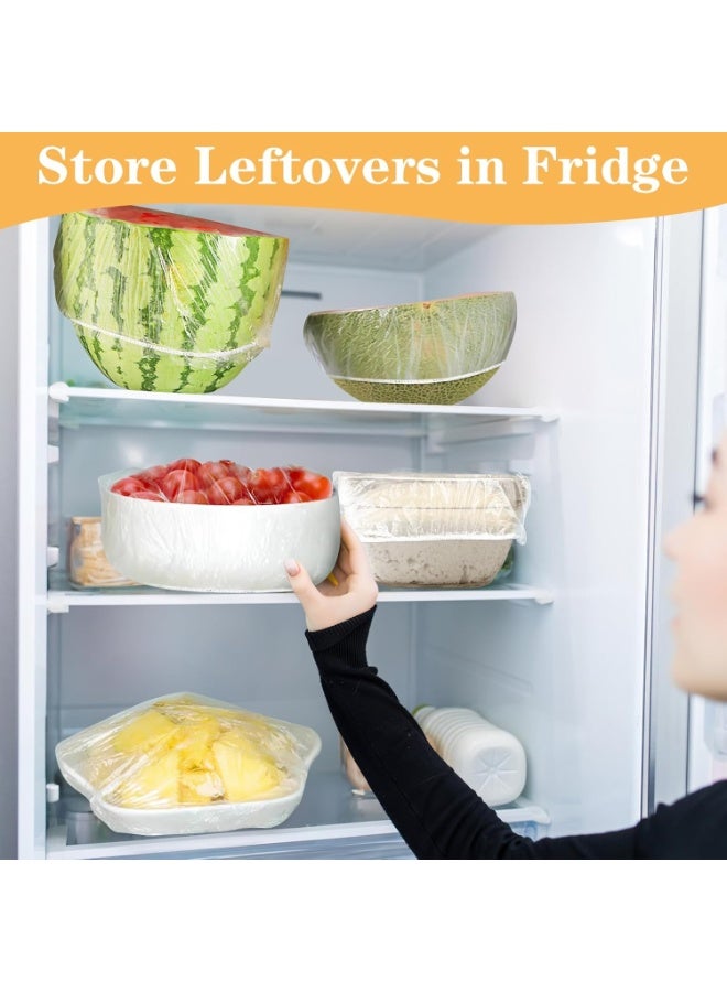 Large Flexible Food Storage Covers, Clear Elastic Stretch Covers, 20 Pack - Image 2