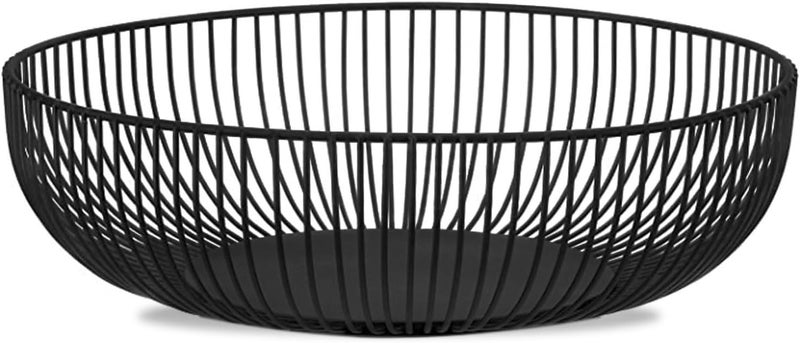 IBWell Black Wire Fruit Basket Fruit Bowl Kitchen Fruit Basket Stand Fruit Bowls for the Counters Metal Fruit Bowl Exposure - Image 1