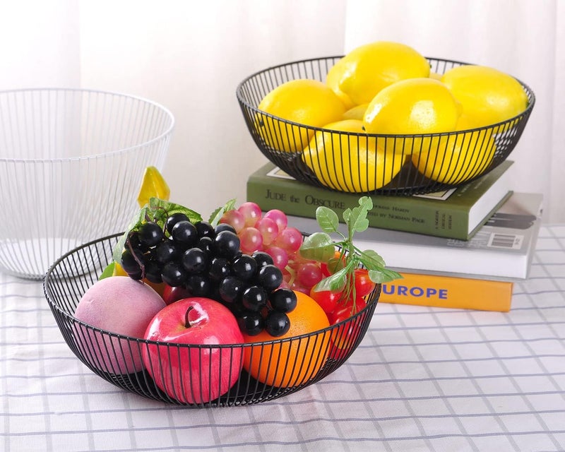 IBWell Black Wire Fruit Basket Fruit Bowl Kitchen Fruit Basket Stand Fruit Bowls for the Counters Metal Fruit Bowl Exposure - Image 5