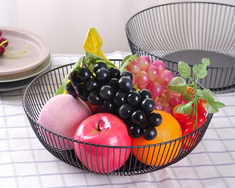 IBWell Black Wire Fruit Basket Fruit Bowl Kitchen Fruit Basket Stand Fruit Bowls for the Counters Metal Fruit Bowl Exposure - Image 4