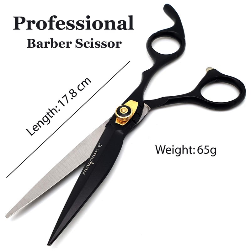 Saaqaans MSS-01 Stylish Hairdressing Scissors Set - Hair Cutting Scissor for Barber/Hairdresser/Hair Salon + Texture/Thinning Haircut Shear for Beautician + Straight Edge Razor + 10 Blades with Case - Image 3