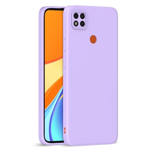 Pikkme Soft Matte Liquid Silicone TPU Camera Protection Shockproof Slim Back Case for Mi Redmi 10A / Redmi 9 / Redmi 9C / 9 Activ/Poco C31 (Purple) - Image 1