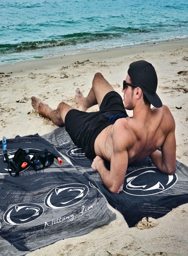 Northwest NCAA Penn State Nittany Lions Oversized Microfiber Beach Towel, 40 x 72 Inches – Quick Dry, Sand Resistant, Lightweight, Highly Absorbent, Distorter Design - Image 2