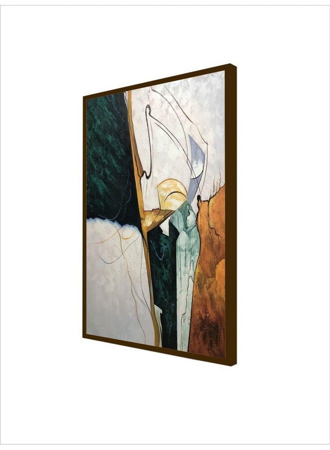 Artsense لوحة فنون سينس الفاخرة بأسلوب الرخام لتزيين الجدران فن تجريدي للجدران لغرفة المعيشة لوحة كبيرة لتزيين المنزل بإطار - متعدد الألوان / 30x40 بوصة / (76x101 سم) - Image 4