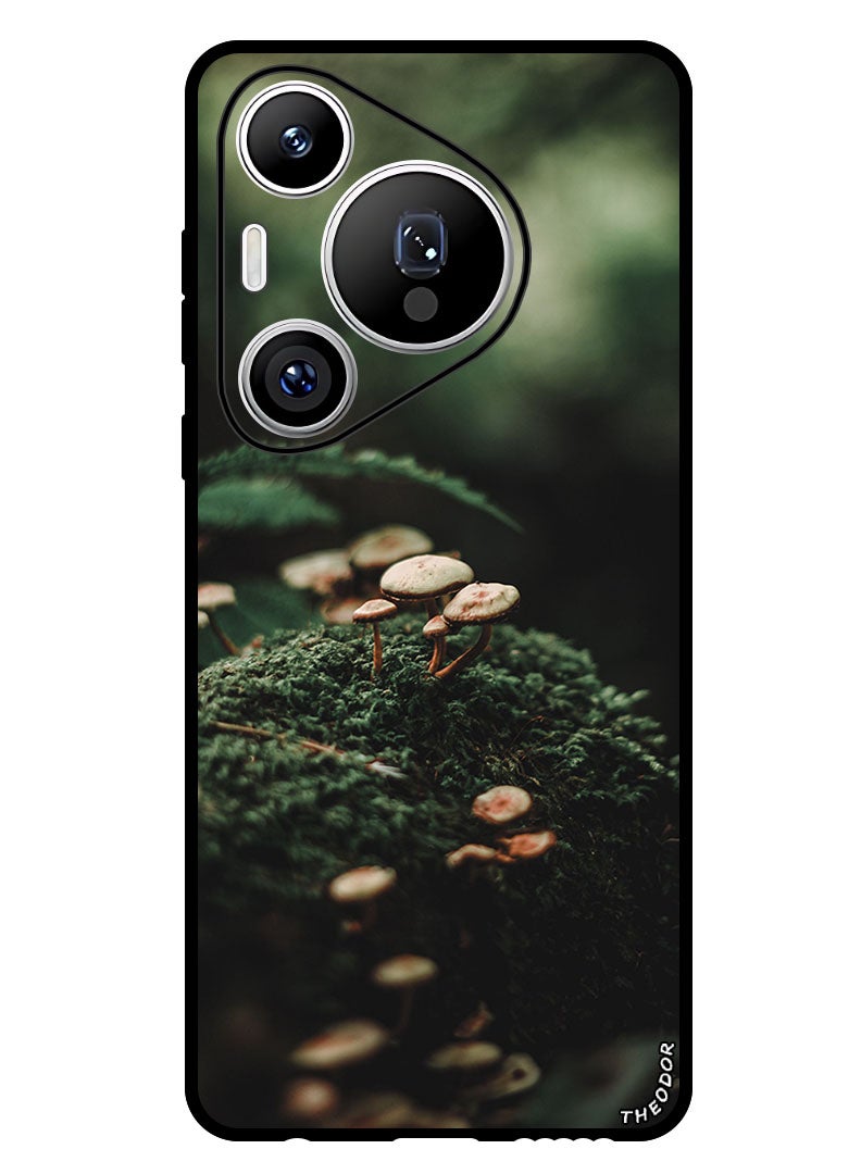 Theodor Protective Case Anti Scratch Shock Proof Bumper Cover For Huawei Pura 70 mushrooms_moss_blur - Image 1