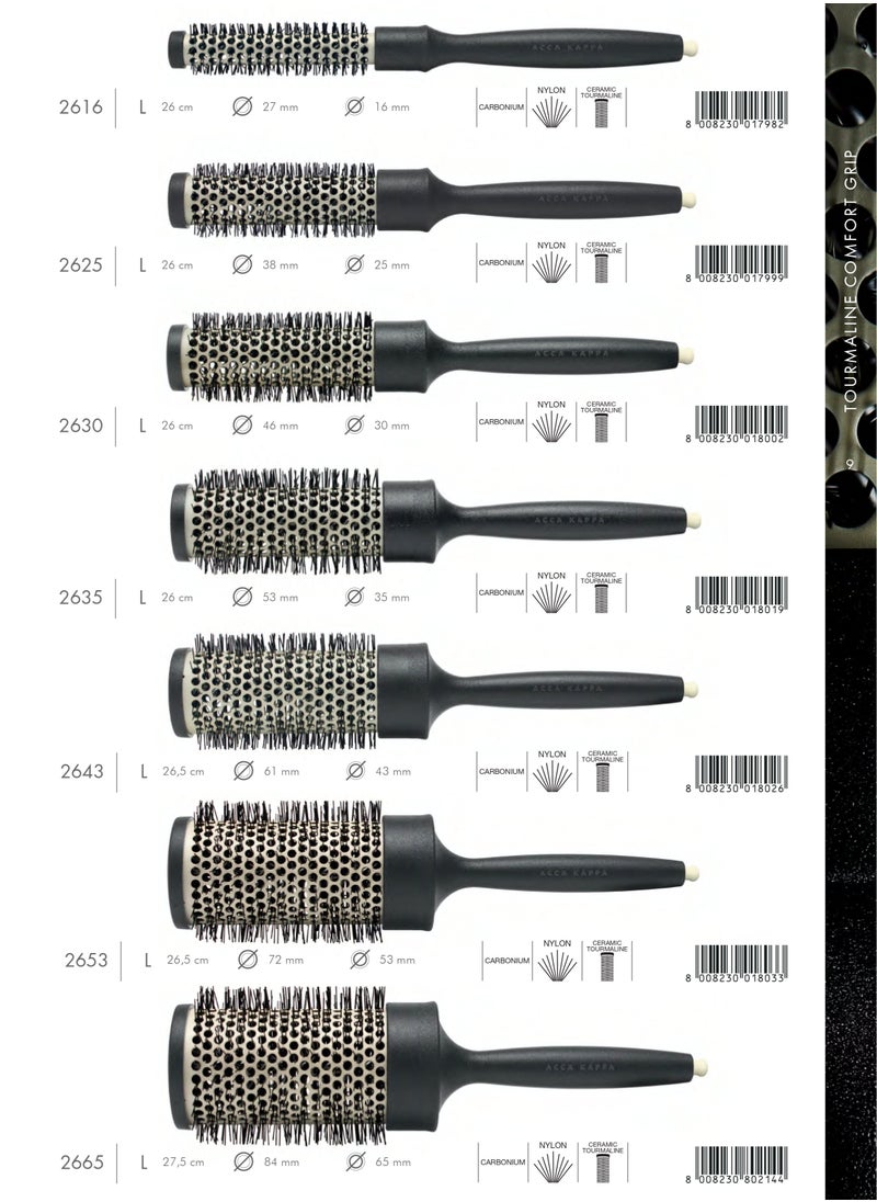 ACCA KAPPA - TOURMALINE COMFORT GRIP HAIR BRUSH | Diameter: Ø 65 mm. - Image 1