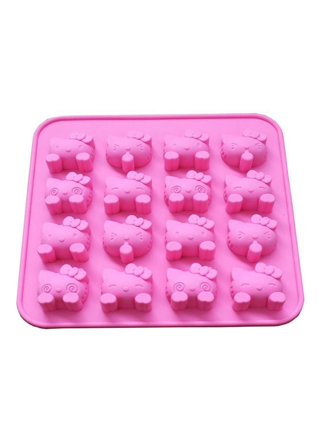 Silicone Kitty Designed Baking Mould Pink 18.5x1.8x18.5cm - Image 3