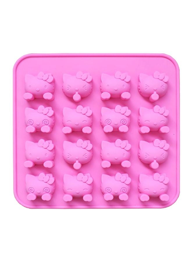 Silicone Kitty Designed Baking Mould Pink 18.5x1.8x18.5cm - Image 2