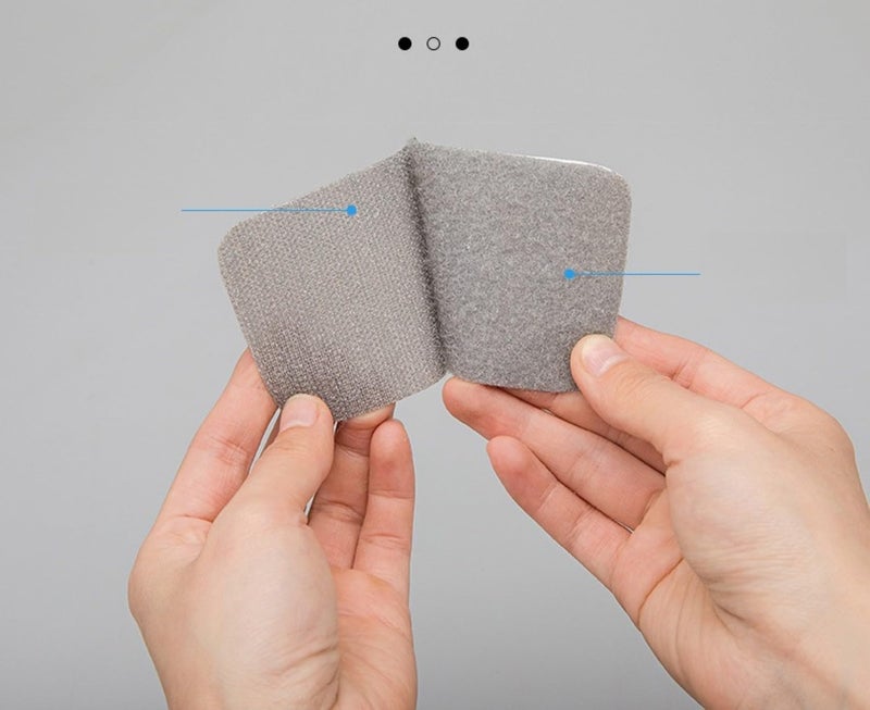 yomith Hook and Loop Gripper Tape for Table Cloth, Bed Sheet, Rugs, Couch Cushion, Adhesive Back Fastening Tape, Fixing and Mounting Objects for Home, Office, School (Pack of 20, Grey) - Image 3