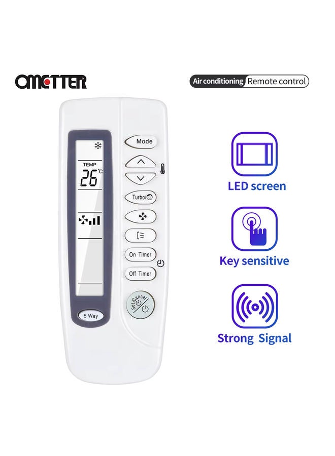OMETTER Universal Samsung Air Conditioner Remote Control ARC-410 ARH-401 ARH-403 ARH-415 ARC-4A1 - Image 2